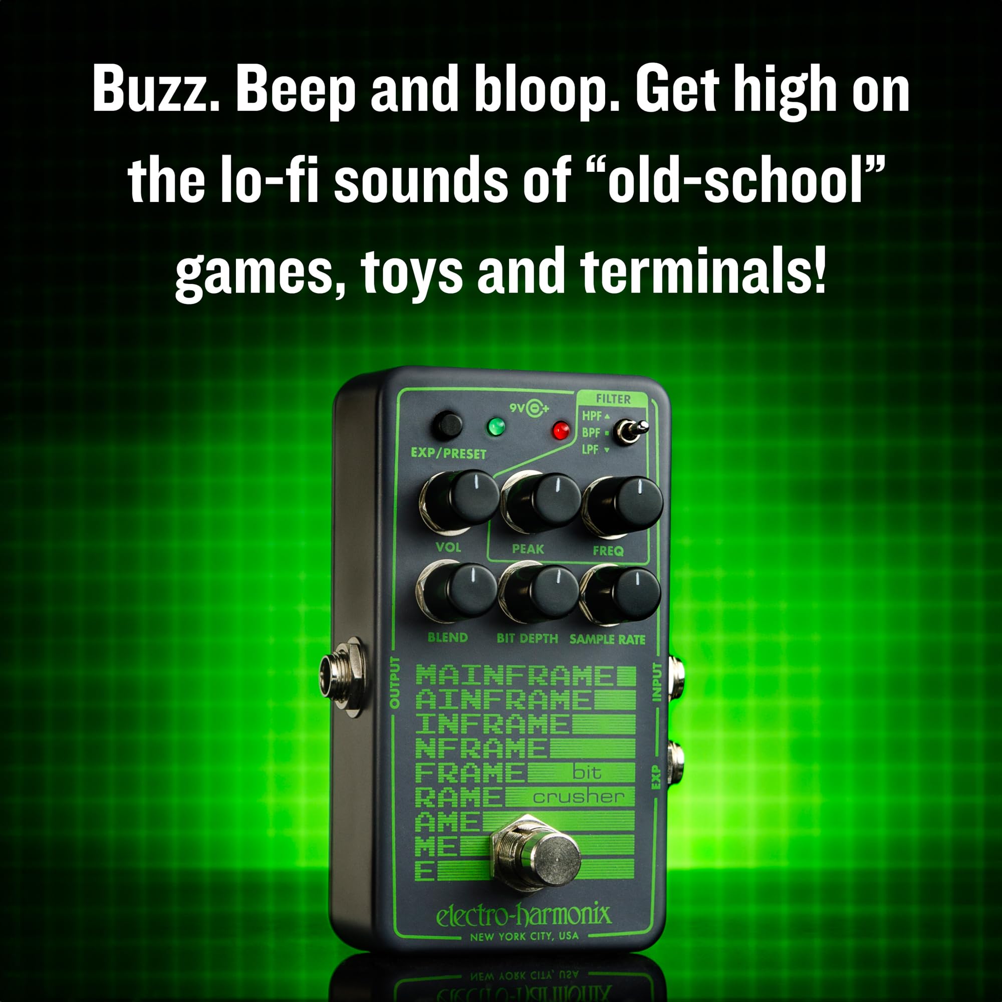 Amazon.com: Electro-Harmonix Mainframe Bit Crusher Pedal | Buzz